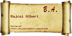 Bajcsi Albert névjegykártya